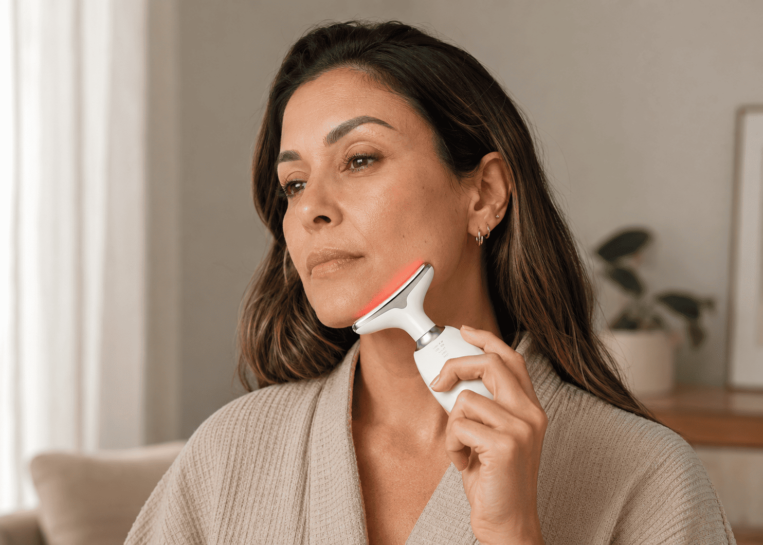 Zeniar El&eacute;ria 3 em uso em uma rotina de skincare